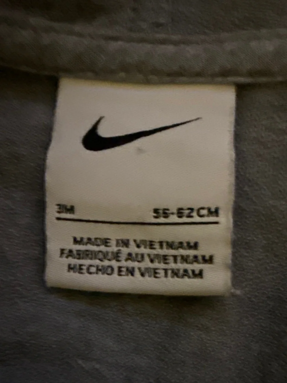 Gray Nike Baby jumpsuit with hood